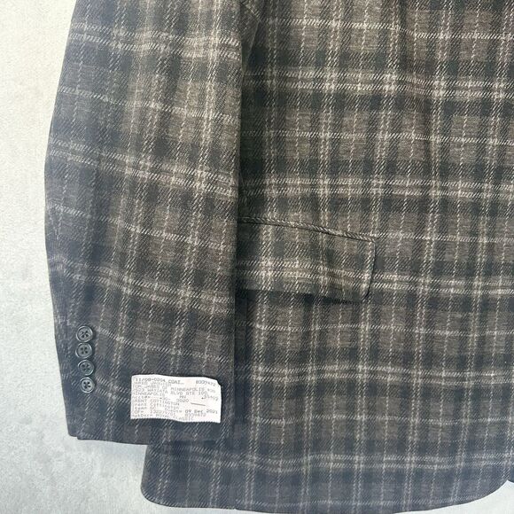 TOM JAMES RC Men's Bespoke Wool Blazer Sport Coat Suit Jacket Brown Size 50 USA - Picture 2 of 15